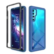 For TCL 20 Pro 5G Luxury Shockproof Acrylic Hybrid Soft Armor Clear Case Cover