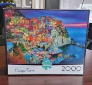 Buffalo Games Cinque Terre Italy 2000 Piece Jigsaw Puzzle Brand New Sealed