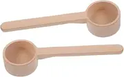 COLLBATH Multipurpose Wood Salt Spoons Long Handle Wooden Spoons for Tea Milk Powder