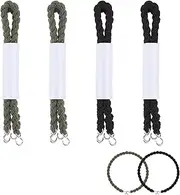 [Xinjoduz] 4Pcs Boot Bands Boot Blousers Military Blousing Straps Military Elastic Boot Bands Military Boot Strap Blousing Garter Straps Outdoor Legging Rope with Metal Hook for Navy Army Air Force(Black,