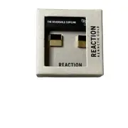 Kenneth Cole Reaction Men's Cufflinks Gold Black Square Design Formal Business