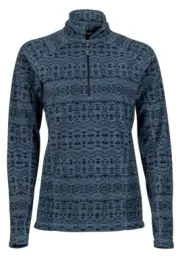 Marmot Women's Rocklin 1/2 Zip Fleece - Steel Onyx Sunfall - XS