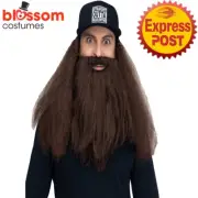AC1415 Straight Outta Quarantine Cap Funny Hat with Hair Beard Halloween Costume