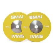 SMAI Competition Bumper Plate 15kg (PAIR) IWF Colour - Yellow