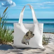 Canvas Tote Bag, Beach Totes, Reusable Grocery Shopping, Customizable, Dog Bag