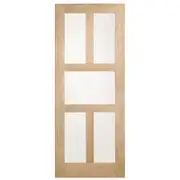 Corinthian 2340 x 720 x 35mm Internal Door White Oak Moda Translucent Glass AMODG23