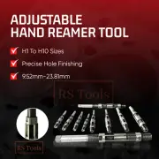 Adjustable Hand Reamer Set 11 Pcs H4 To H14 (15/32 - 1-1/2") AU RSTOOLS