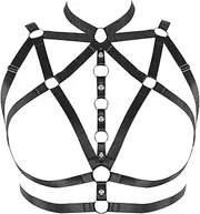 [BYDHSS] Women's Breast Body Harness Bra Plus Size Waist Cage Metal Chain Bra Gothic Christmas Carnival Halloween Dance Costume