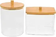 KONTONTY Make up Box Cotton Pad Storage Case Acrylic Storage Box Holder Dispenser for Cosmetics