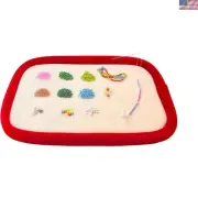 Rectangle Beading Board Tray,Velvet Like Work Surface,Beads Organizer,Bead Wr...