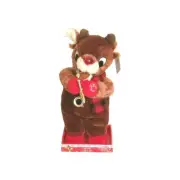 Musical Dancing Rudolph The Red Nosed Reindeer Playing Saxophone
