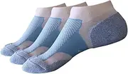 [Dress Cici] Cushioned Low Cut Socks for Women, Cotton Blend Athletic Ankle Low Cut Socks (3 Pairs)