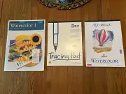 BEGINNERS GUIDE WATERCOLOR BOOK 1 + 15 AQUARELLE 90LB SHEETS + TRACING PAD 9X12