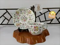 在飛比找Yahoo!奇摩拍賣優惠-英國頂級骨瓷明頓Minton哈頓花園系列釉下彩骨瓷咖啡杯碟