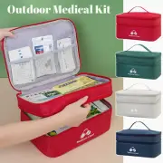 Double-layer Family First Aid Kit Portable Outdoor Storage Bag Travel Pill Case