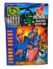 Vintage 1996 Jonny Quest Cartoon Kids VALENTINES CARDS Kit 90s Collectible -READ