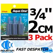 Aqua One Airstone ¾ Inch 2cm 3 Pack Air Stone Airstone Bubble Bar Wall Aeration