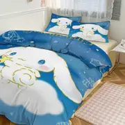 a2421 Cute Cinnamoroll Cartoon Duvet Cover Set Bedding Set 1 Duvet Cover And 2 Pillowcases 3D Cartoon Dog Printed Comfortable And Ultra Soft Bed Set R