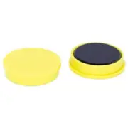10x YELLOW Whiteboard Button Magnet | 30mm x 7mm Fridge Magnet Craft Memo Holder