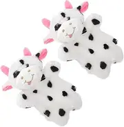Totority 2pcs Plush Cow Hand Puppet Interactive Stuffed Animal Puppets for Storytelling Early Education and Parent Playtime for Imaginative Play