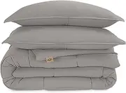 UGG 32552 Leonora King-Cali King 3-Piece Comforter Set Soft Luxury Bedding Comforter & 2 Pillow Shams Cozy Comfortable Reversible Machine Washable Hotel Style Bedding Set, King, Heather Gray