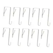 10Pcs Over The Door Hooks - Metal Z Hanger for Hanging Clothes, Towels, 5mm