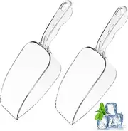 Cabilock 2Pcs Ice Scoops Food Grade Scoops for Ice Candy Flour Pet Food Ergonomic Handle for Comfortable Use Transparent Design for Easy Visibility