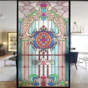 European Privacy Window Glass Film Static Cling Frosted Glass Sticker Colorful
