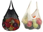 Mesh Net String Cotton Shopping Bags Eco Friendly Foldable Tote Reusable Grocery