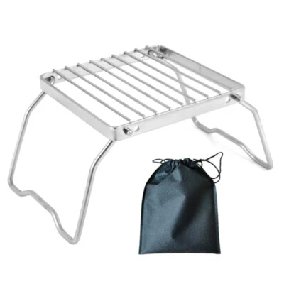 Portable Grill Campfire Stand Stainless Steel Campings Stove Grill Rack