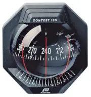 CONTEST 130 SAILBOAT COMPASS - BULKHEAD VERTICAL MOUNT, BLACK WITH BLACK CARD