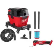 Milwaukee Wet/Dry Vacuum 6-Gal Cordless w/ Accessories + Oscillating Multi-Tool