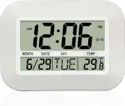 Digital Wall Clock, Digital Wall Clock Battery Operated Simple Large LCD Alarm