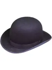 Adult Black Wool Felt Derby Hat