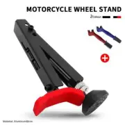 Motorcycle Wheel Stand Portable Single Sided Paddock Front Rear Support Foldable