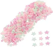 Hohopeti Edible Cupcake Toppers Pentagram Soft Clay Snowflake Cake Topper for Gender Reveal