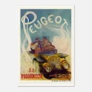 Galrie Classic French Vintage Racing Car Poster for Home Decor, Poster Only, A1 60 x 84cm (23 x 33inch)