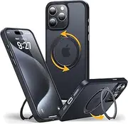 ELEPIK for iPhone 12 Pro Max Case with 360°Rotatable Magnetic Stand, Ring Holder, Fit for MagSafe, [Multiple Stand Mode] Military Grade Shockproof Translucent Back Slim Phone Cover