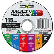 FLEXOVIT 115 x 1.0mm Multi-Purpose Cut Off Disc - MULTIMATERIAL
