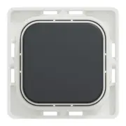 Clipsal Iconic Dolly Push Button Blank Solid Edge Black | 40APB-XB