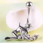 New Ball Button Barbell Bar Belly Navel Ring Body Piercing For Lovers B-AU