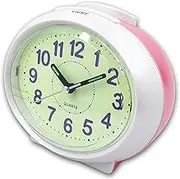 Analog Alarm Clock, Silent Non Ticking Small Clock, Travel Alarm Clock with Snooze & Light,Battery Operated Loud Alarm Clock for Heavy Sleepers Kids Travel Bedroom