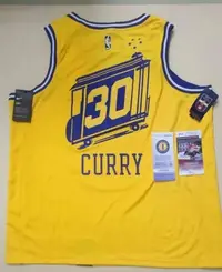 在飛比找Yahoo!奇摩拍賣優惠-Stephen curry柯瑞親筆簽名球衣 有JSA認證