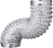 Healvian Dryer Vent Hose Thicken Aluminum Foil Ducting Hose Intake Vent Hoses for Ventilation Fan Exhaust 180mm Diameter