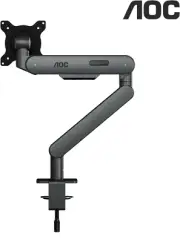 AM400G Single Monitor Stand - Full Adjustable Monitor Desk Mount Swivel Vesa Bra