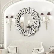 Elegant Silver Glass Decor Mirror