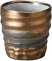 Gold Brush Shochu Cup [3.6 x 3.6 inches (9.2 x 9.2 cm), 12.2 fl oz (360 cc)] | Free Cup |