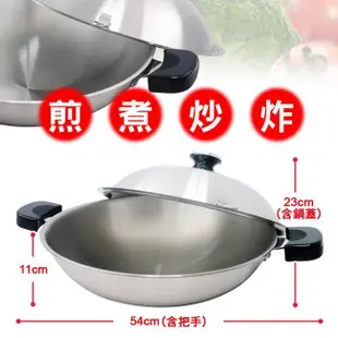 ＊好運達網路家電館＊【LOYANO羅亞諾】SUS#316不鏽鋼七層複合金雙耳炒鍋_42cm LY-056