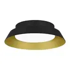 Home Decorators LED Flush Mount Ceiling Light 13" Matte Black w/ Brushed Gold