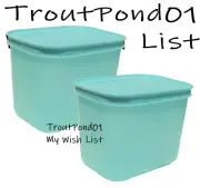 Tupperware Freezer Mates Plus Small Deep Snowflake 4 3/4 c Light Blue Set of 2